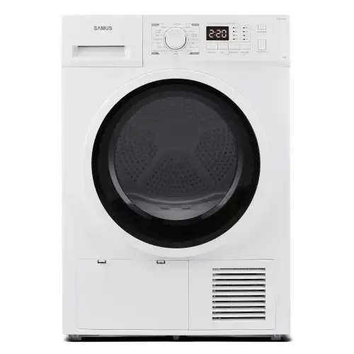 Uscator de rufe Samus SGDP-924, Pompa de caldura, 9 kg, 16 programe, Clasa D, Afisaj electronic (Alb)