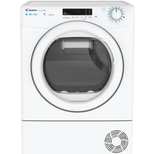 Uscator de rufe Slim Candy CSO4H7A2DE-S, Pompa de caldura, 7 kg, Clasa E, 14 programe, Wi-Fi (Alb)