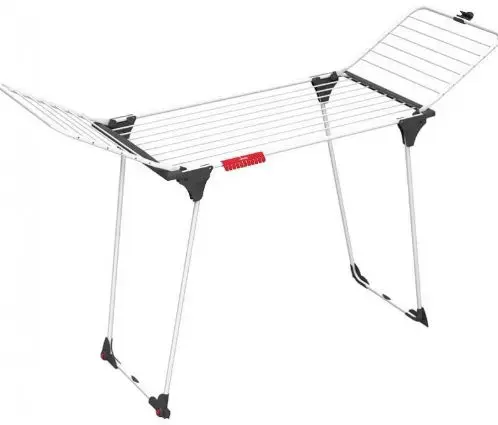 Uscator de rufe Vileda King, 17.4 m, Accesorii de prindere ciorapi si lenjerie intima (Alb/Gri)