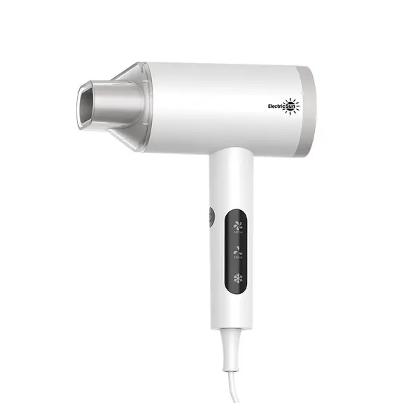Uscator par ElectricSun, feon cu ioni, 1875W, 3 trepte temperatura cu 2 viteze, cu senzor tactil, alb