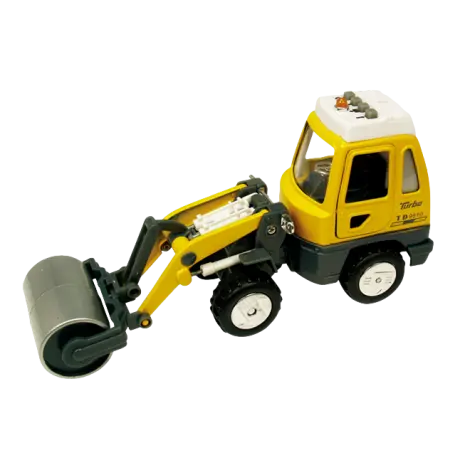 Utilaj de constructii de jucarie cu sunete si lumini, 16-18 cm, cilindru compactor