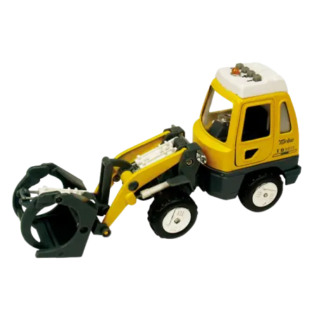 Utilaj de constructii de jucarie cu sunete si lumini, 16-18 cm, incarcator frontal cu furci