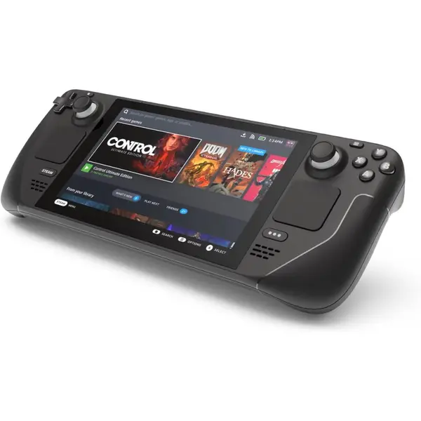 Valve Consola portabila gaming Steam Deck, Wi-Fi, AMD APU, 16GB DDR5, 256GB NVMe SSD, Bluetooth, Steam OS, Negru