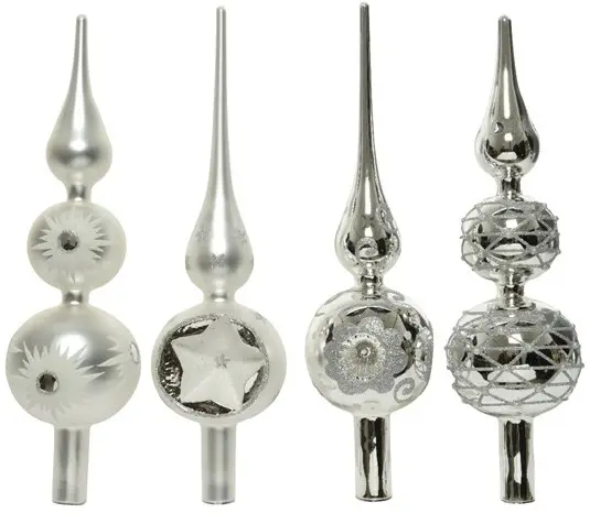 Varf de brad argintiu - Tretopper Glass - Modele diferite | Kaemingk