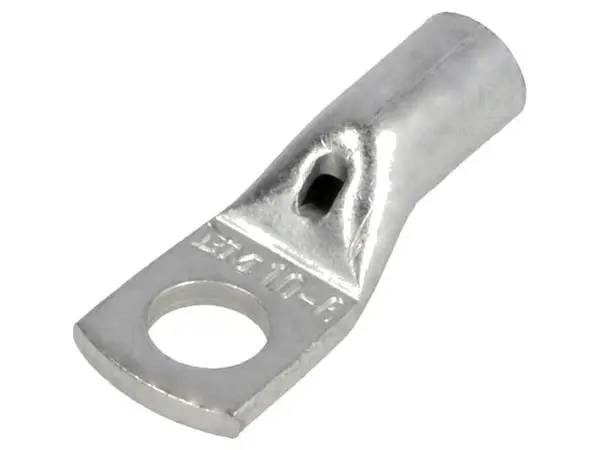 varf: inelar tubular m6 10mm2 crimpat pe cablu neizolat cupru