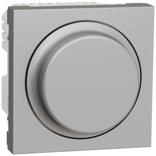Variator universal rotativ LED 2 module Schneider Noua Unica NU351430, aluminiu