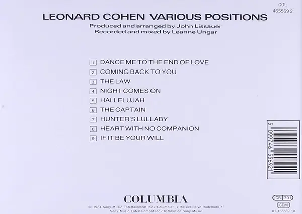 Various Positions | Leonard Cohen