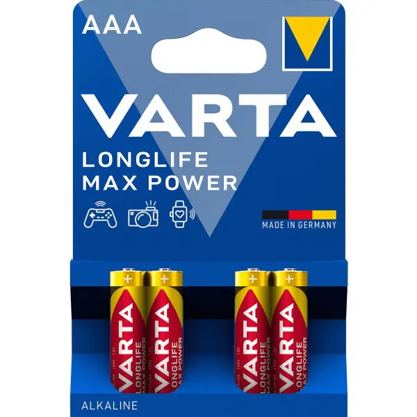VARTA Baterie Varta Longlife Max Power 4703, AAA / LR3, Set 4 bucati