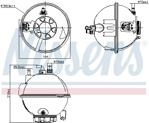 Vas expansiune cu capac, cu senzor nivel potrivit BMW X3 (F25), X4 (F26) 09.10-03.18