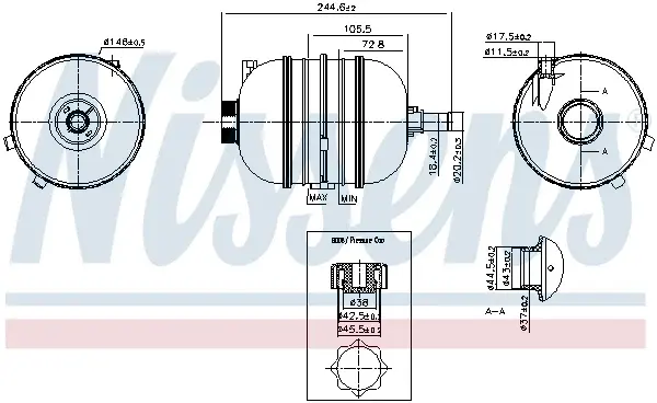 Vas expansiune cu capac potrivit PEUGEOT 206, 206+ 08.98-
