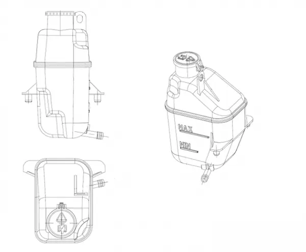 Vas expansiune racire cu capac potrivit MINI (R50, R53), (R52) 06.01-07.08