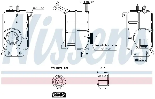 Vas expansiune racire (cu priza) potrivit CHEVROLET AVEO, AVEO KALOS 01.04-