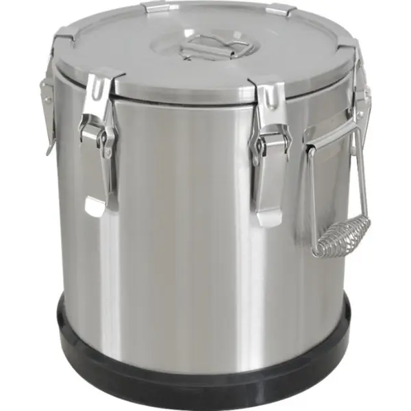 Vas Tip Termos, 36 l, 38 x 43 cm, Otel Inoxidabil, Baza din Cauciuc, Grunberg
