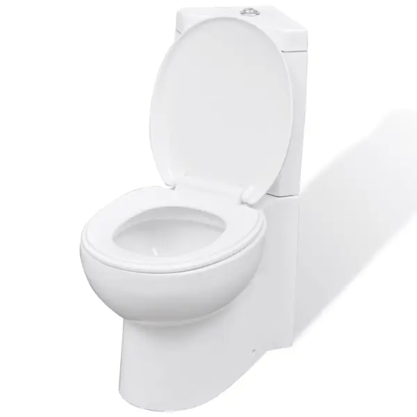 Vas toaleta din ceramica, wc baie de colt, alb