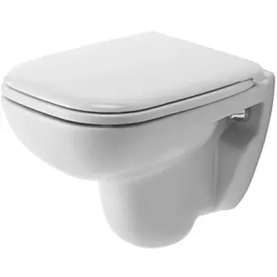 Vas WC Duravit D-Code 22110900002, suspendat, evacuare orizontala, pentru rezervor incastrat, Rimless, Alb