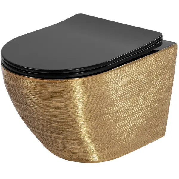 Vas WC Rea Carlo Mini Tornado Black Brush Gold
