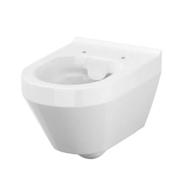 Vas WC suspendat Crea Cersanit K114-015 oval CO cu sistem fixare ascunsa alb