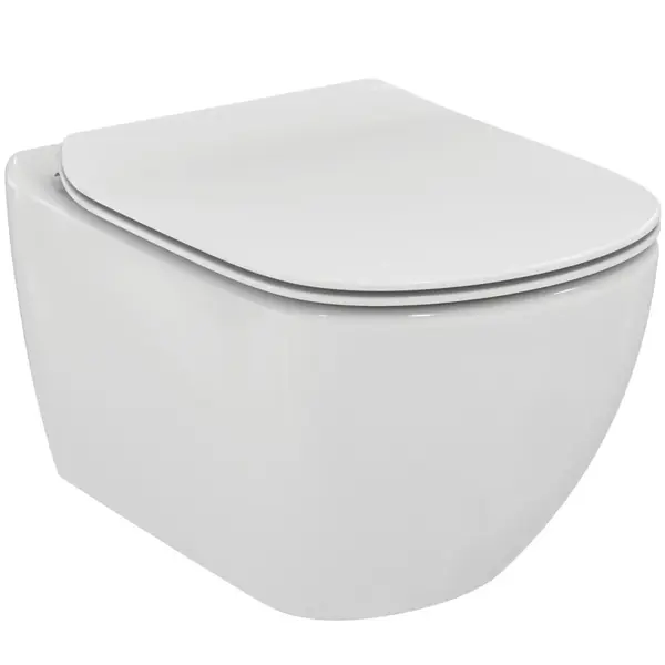 Vas wc suspendat Ideal Standard Tesi AquaBlade alb lucios cu capac inclus