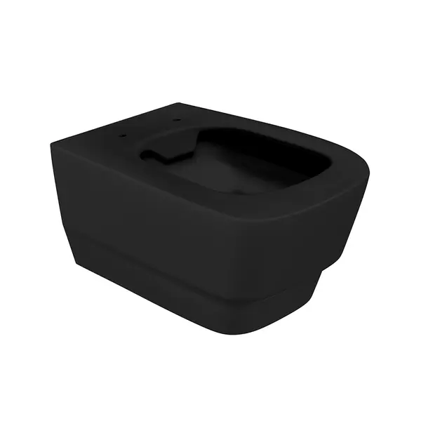 Vas WC suspendat rimless Celesta Gemma 53 x 35 5 cm ceramica negru mat