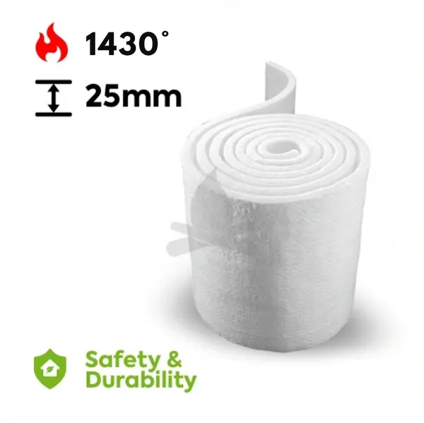 Vata patura izolatoare fibra ceramica grosime 25mm rezistenta temperatura 1260ºC
