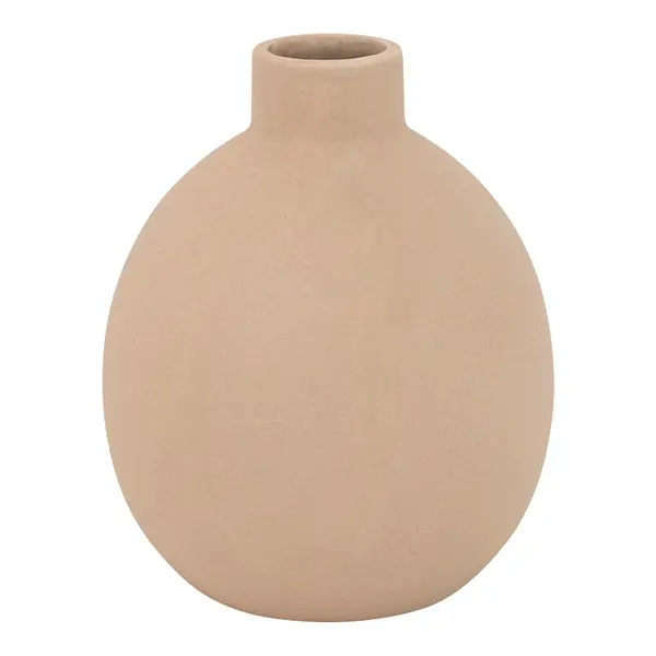 Vaza ceramica Rozerie, Pako World, Bej, 14x14x18 cm