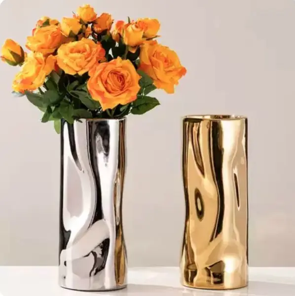 Vază Morello - E Gold, 11 x 27 cm