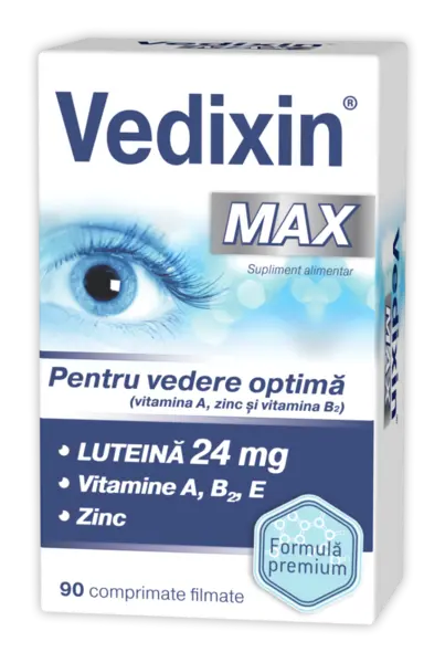 Vedixin Max pentru vedere optima, 90 comprimate, Zdrovit