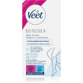 Veet Minima Hypoallergenic benzi depilatoare cu ceara rece pentru picioare