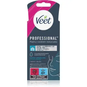 Veet Professional Benzi de ceara depilatoare pentru fata pentru piele sensibilă