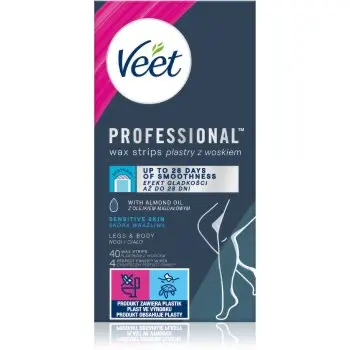 Veet Professional Sensitive Skin benzi depilatoare cu ceara rece pentru piele sensibila