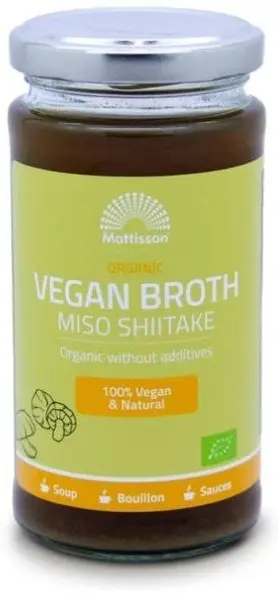 Vegan Broth Miso Shiitake, 240 ml, Mattisson Healthstyle