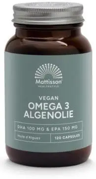 Vegan Omega 3 Algenolie, 60 capsule, Mattisson Healthstyle