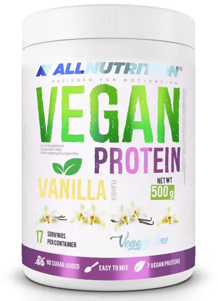 Vegan Protein, vanilie, 500 g, AllNutrition