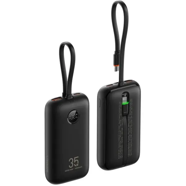 VEGER Baterie portabila Veger W1188, USB-C, USB-A, 10000 mAh, 5 V, 2 A, 35 W, Negru