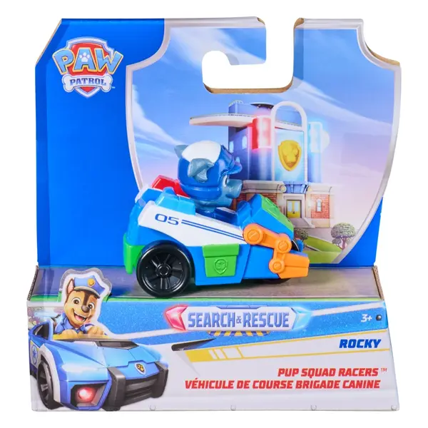 Vehicul cu figurina, Paw Patrol, Pup Squad Racers, Rocky, 20156338