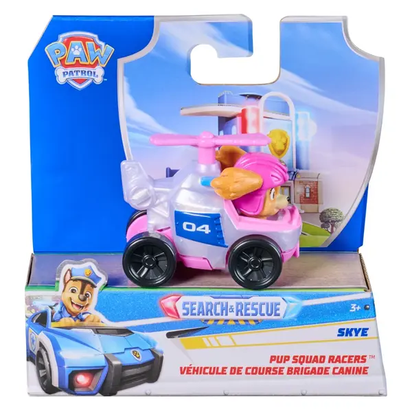 Vehicul cu figurina, Paw Patrol, Pup Squad Racers, Skye, 20156336