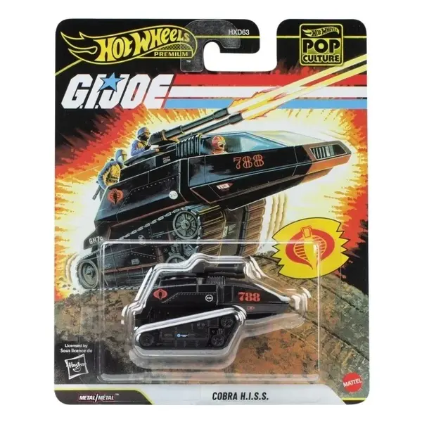 Vehicul de lupta din metal, Hot Wheels Premium, Pop Culture, GI JOE, Cobra HISS, JHW83