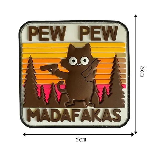 Velcro Patch PEW PEW CAT MADAFAKAS - Default Title