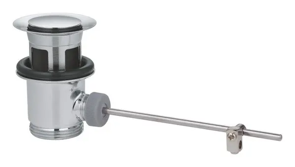 Ventil cu tija Grohe 28910000, universal, 1 1/4 inch, pentru lavoar sau bideu cu preaplin, alama, Crom