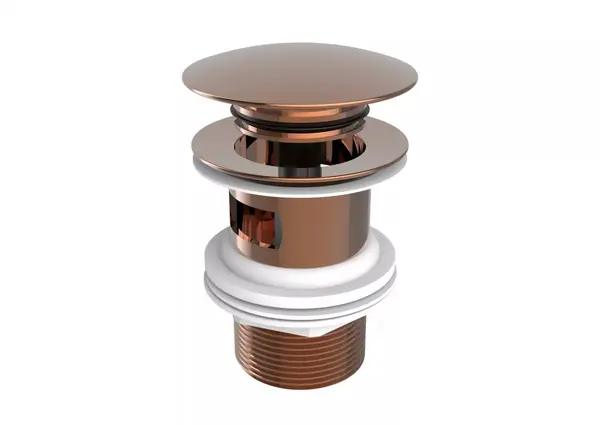 Ventil lavoar/bideu Roca Aqua A5054015RG, universal, push to open, lucios, Rose gold