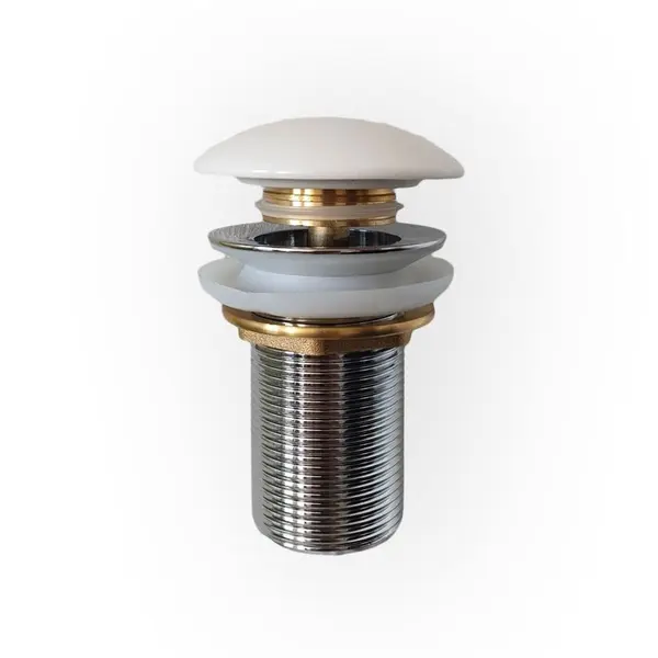 Ventil lavoar click-clack cu preaplin si capac ceramic alb, Fluminia