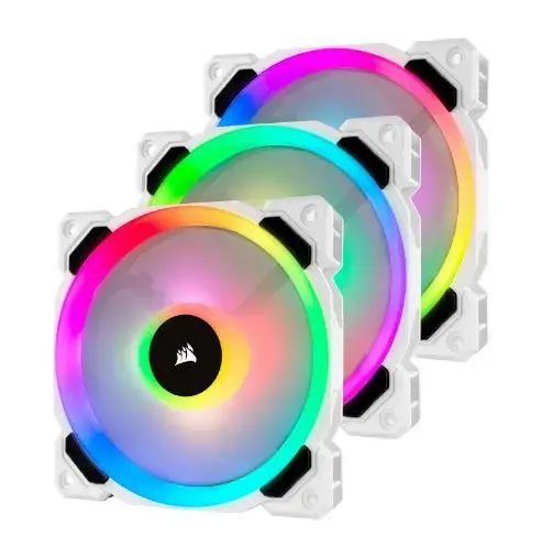 Ventilatoare Corsair LL120 White RGB LED, 3 x 120mm
