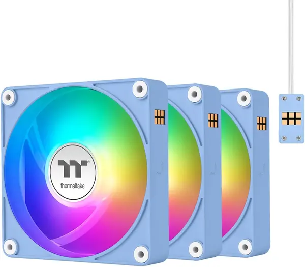 Ventilatoare Thermaltake - CT140 EX, 3 buc, 94.95 CFM, ARGB, albastru