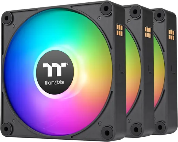 Ventilatoare Thermaltake - CT140 EX, 3 buc, 94.95 CFM, ARGB, negru