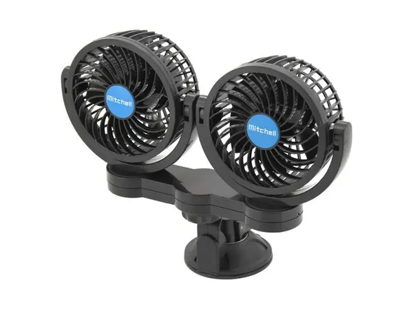 Ventilator auto MITCHELL 07222 DUO montare cu ventuză, alimentare la priza bricheta 12V