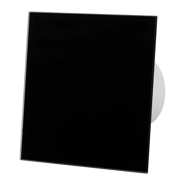 - Ventilator baie dRim Ø100 TS, Super Silent, Timer, Debit 93 m3/h, Panou sticla schimbabil, clapeta antiretur, Garantie 2 ani, Black Negru