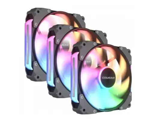Ventilator Cougar Apolar 120 ARGB, ARGB LED, 120mm, 3 bucati (Negru)