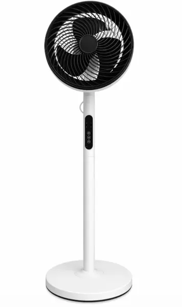 Ventilator cu picior Air Circulation design modern control digital alb negru FS 1683HR de 60W