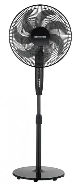 Ventilator cu picior Heinner HSF-M750D-BK, 50W, 7 palete, timer: 7h, control mecanic, functie oscilatie 85°, 3 trepte de viteza, inaltime ajustabila, inaltime max 130cm (Negru)
