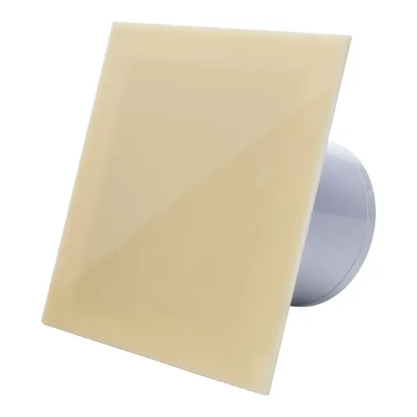 - Ventilator de baie Ecovent DECORA, Ø125, Super Silent, Panou Plexiglas schimbabil, Clapetă antiretur, Debit 140 m3/h, Garanție 5 ani, Bej